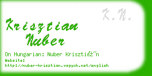 krisztian nuber business card